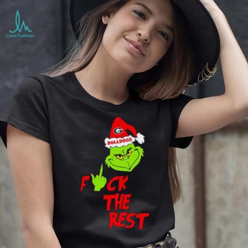 Georgia Bulldogs Santa Grinch fuck the rest shirt