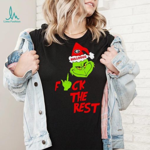 Georgia Bulldogs Santa Grinch fuck the rest shirt