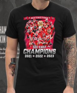 Georgia Bulldogs Team Back To Back To Back Sec East Champions 2021 2022 2023 Shirt