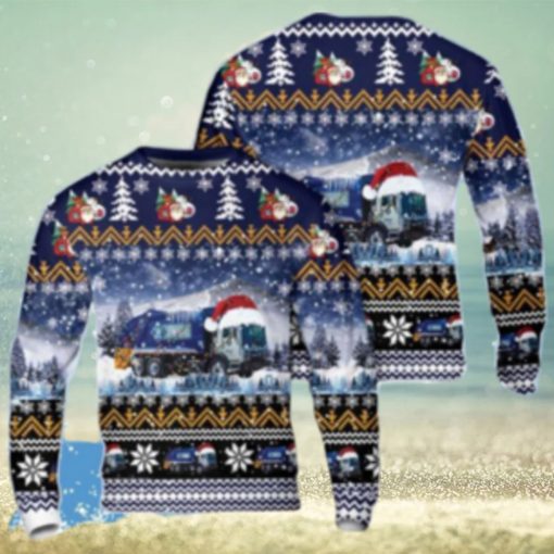 Get Festive With Waste Connections Canada Garbage Truck Christmas Sweater – Unique 3D Gift