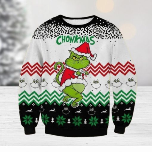 Get Grinch Cat Chonkmas Christmas Ugly Sweater Gift For Men And Women