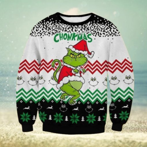 Get Grinch Cat Chonkmas Christmas Ugly Sweater Gift For Men And Women