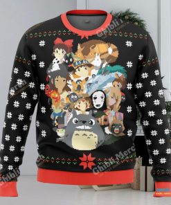 Ghibli Movies Characters Ugly Christmas Sweater