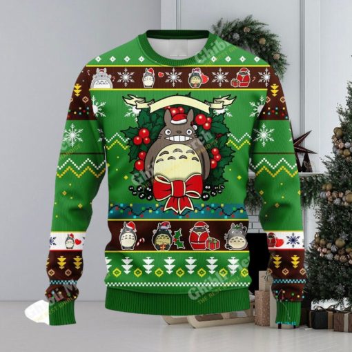 Ghibli Ugly Christmas Sweater Totoro Noel