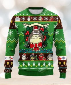 Ghibli Ugly Christmas Sweater Totoro Noel