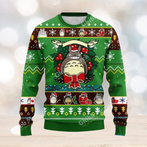 Ghibli Ugly Christmas Sweater Totoro Noel