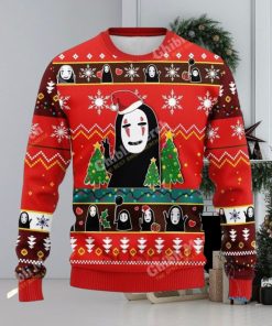 Ghibli Xmas No Face Ugly Christmas Sweater