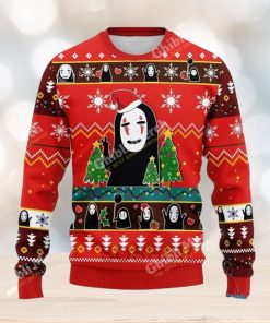 Ghibli Xmas No Face Ugly Christmas Sweater