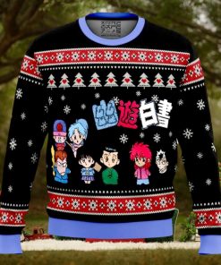 Ghost Fighter YuYu Hakusho Chibis Ugly Christmas Sweater