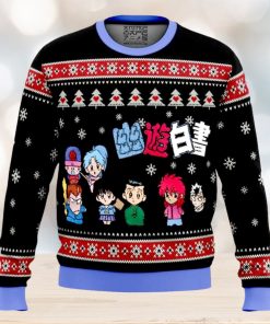 Ghost Fighter YuYu Hakusho Chibis Ugly Christmas Sweater