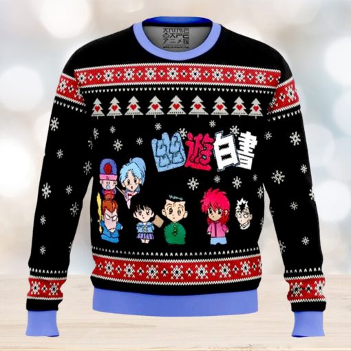 Ghost Fighter YuYu Hakusho Chibis Ugly Christmas Sweater