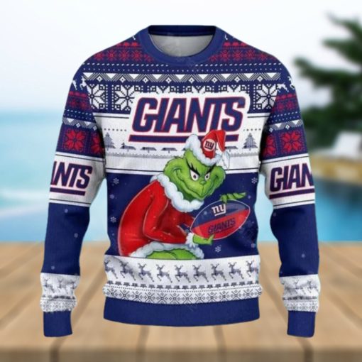 Giants Grinch Hold Christmas Ugly Sweater