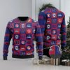 Texans Logo Checkered Flannel Design Knitted Ugly Christmas Sweater