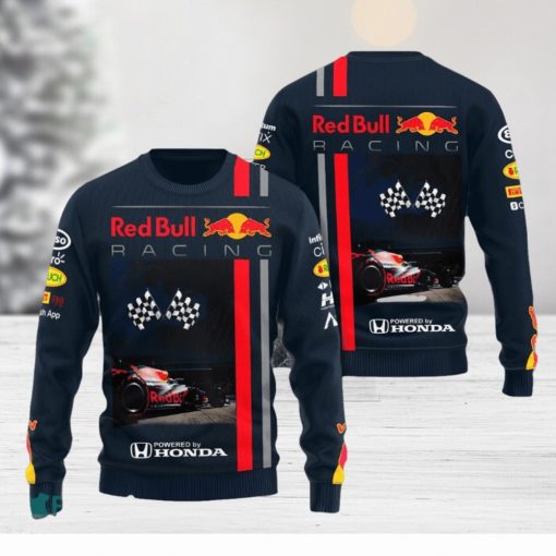 Gift Fans Oracle Red Bull Racing Holly Knitted Christmas 3D Sweater For Men And Women