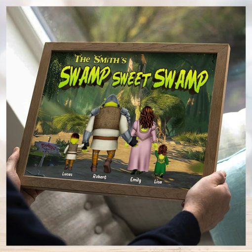 Gift For Family, Personalized Canvas Print, Jungle Family Poster