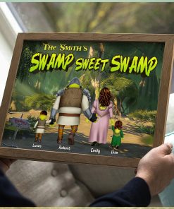 Gift For Family, Personalized Canvas Print, Jungle Family Poster