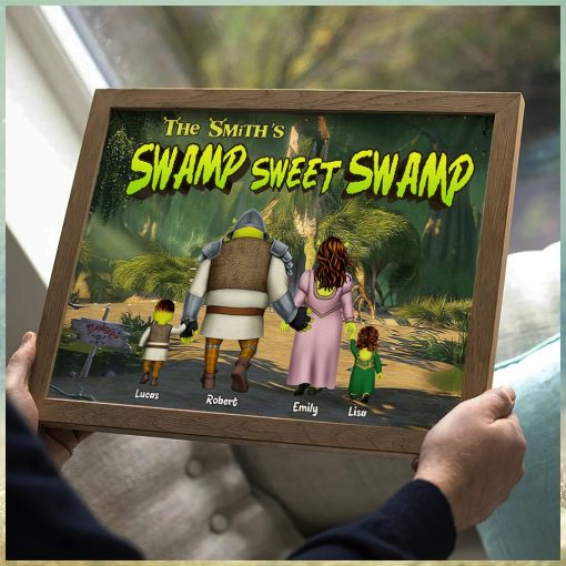 Gift For Family, Personalized Canvas Print, Jungle Family Poster