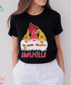 Gnomes Louisville Cardinals logo merry christmas shirt