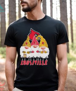Gnomes Louisville Cardinals logo merry christmas shirt