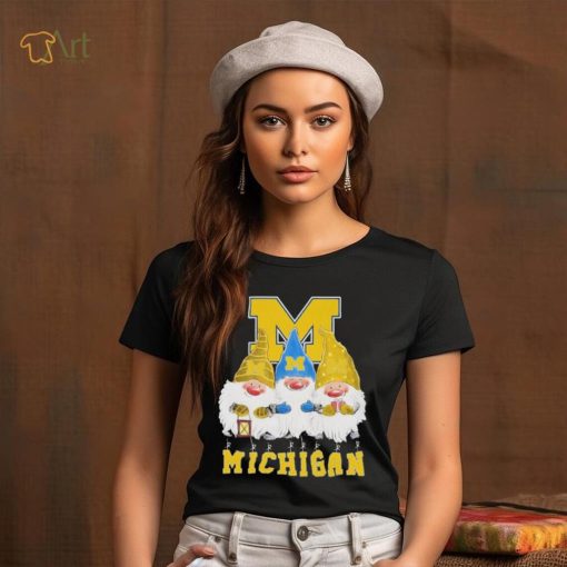 Gnomes Michigan Wolverines Merry Christmas Shirt