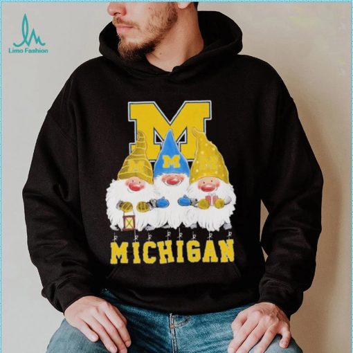 Gnomes Michigan Wolverines Merry Christmas Shirt