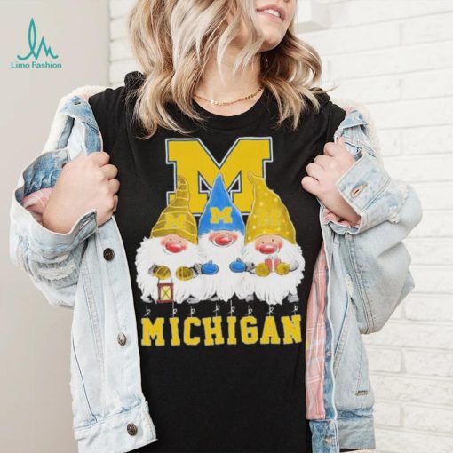 Gnomes Michigan Wolverines Merry Christmas Shirt