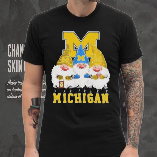 Gnomes Michigan Wolverines Merry Christmas Shirt