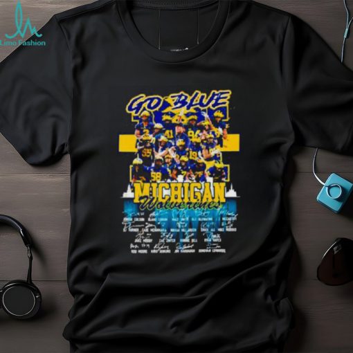 Go Blue Michigan Wolverines Signatures Shirt