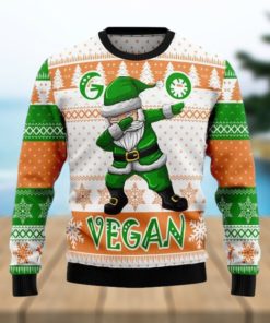 Go Vegan Santa Ugly Christmas Sweater