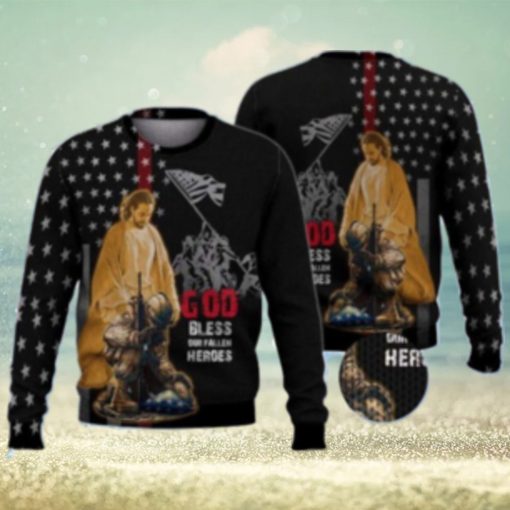 God Bless Veteran Ugly Christmas Sweater – Perfect Christmas Gift!