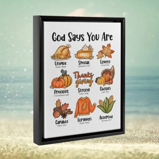 God Say You Are Floating Framed Canvas Prints Black