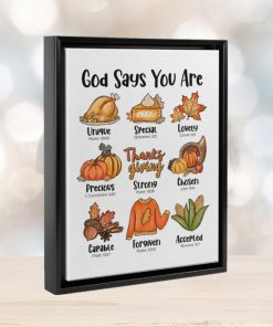 God Say You Are Floating Framed Canvas Prints Black