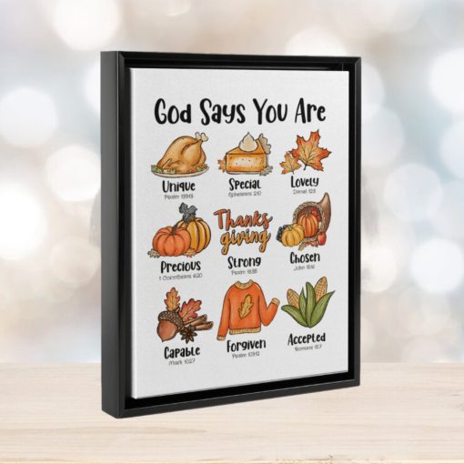 God Say You Are Floating Framed Canvas Prints Black