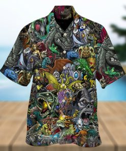 Godzilla And Comic Hawaiian Shirt