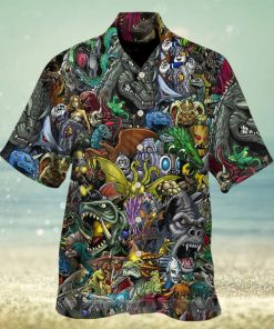 Godzilla And Comic Hawaiian Shirt