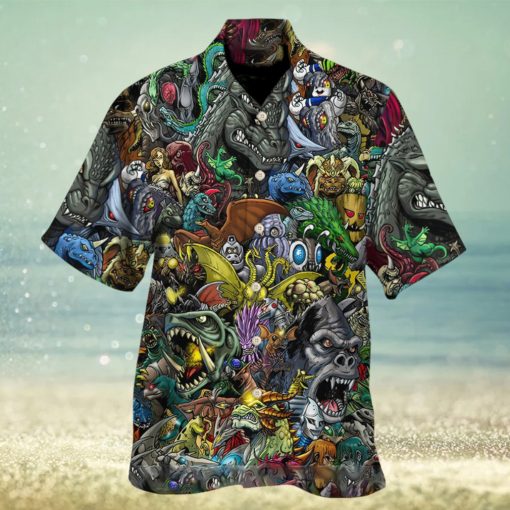 Godzilla And Comic Hawaiian Shirt