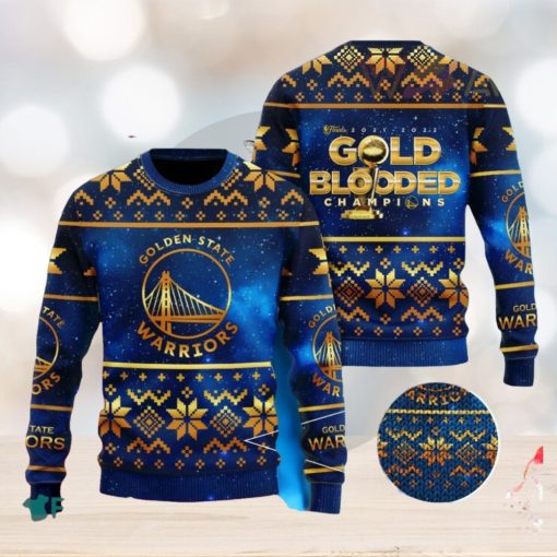 Golden State Warriors Champions 3D Ugly Christmas Sweater