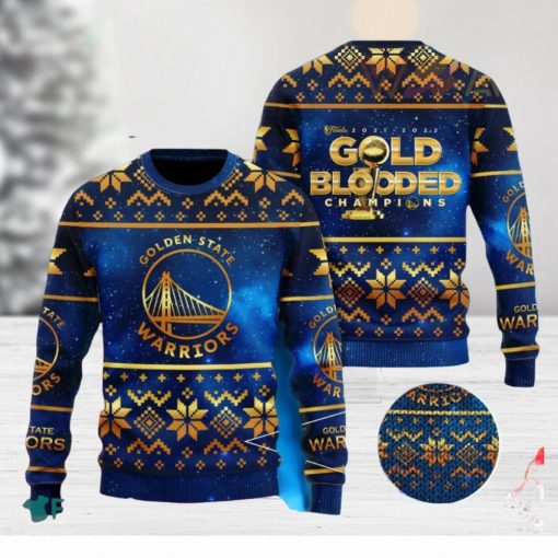 Golden State Warriors Champions 3D Ugly Christmas Sweater