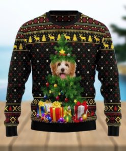 Goldendoodle Pine Ugly Christmas Sweater