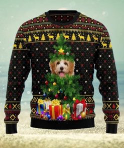 Goldendoodle Pine Ugly Christmas Sweater