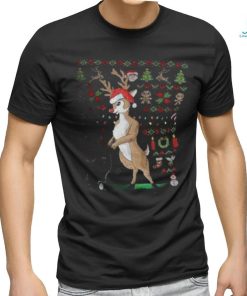 Golf Reindeer Pun Golfer Ugly Christmas Golfing Classic T Shirt