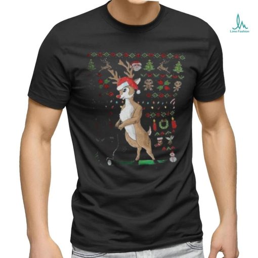 Golf Reindeer Pun Golfer Ugly Christmas Golfing Classic T Shirt