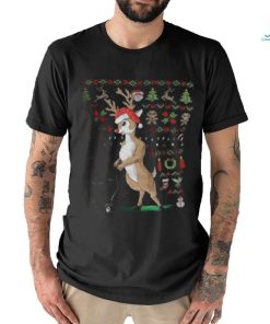 Golf Reindeer Pun Golfer Ugly Christmas Golfing Classic T Shirt