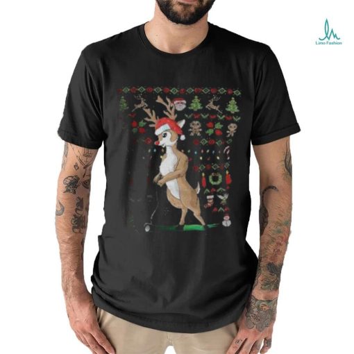 Golf Reindeer Pun Golfer Ugly Christmas Golfing Classic T Shirt