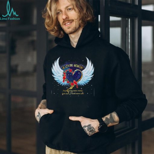 Gone Fishing In Heaven Your Wings Were Ready But Our Hearts Were Not Personalized Memorial Gift Tshirt