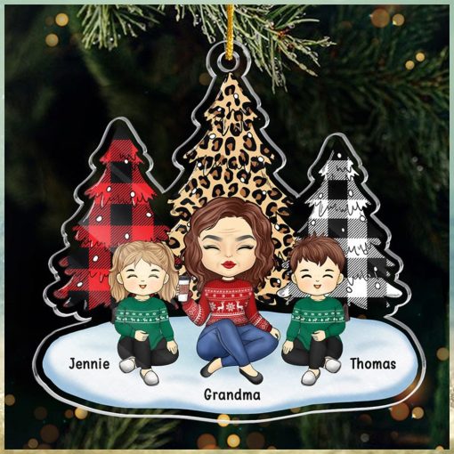 Grandkids Put The Merry In My Christmas   Family Personalized Custom Ornament   Acrylic Custom Shaped   Christmas Gift For Family Members