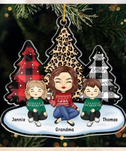 Grandkids Put The Merry In My Christmas   Family Personalized Custom Ornament   Acrylic Custom Shaped   Christmas Gift For Family Members