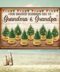 Grandkids The Greatest Joy Of All Personalized Horizontal Poster