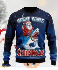 Great White Christmas Shark Ugly Christmas Sweaters Style Gift For Men And Women