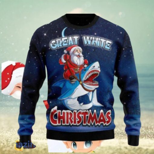 Great White Christmas Shark Ugly Christmas Sweaters Style Gift For Men And Women